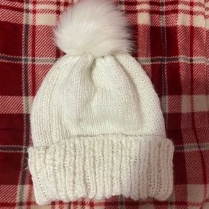 White Lauren Conrad Pom Hat
